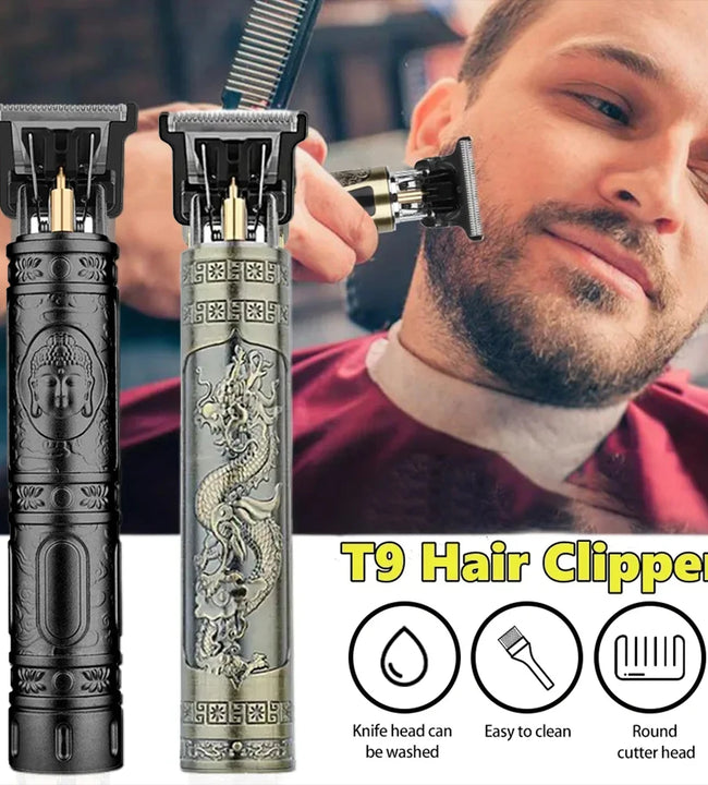 Professional Vintage Electric Rechargeable Hair Clipper Machine Hair Barber Trimmer For Men Hair Cutting