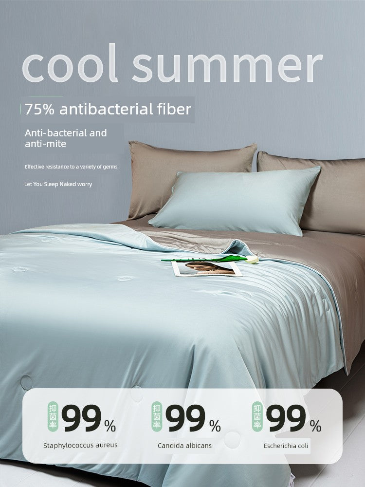 Class A Cool Antibacterial Ice Silk Thin Summer Air Conditioning Duvet