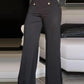 Elegant High Waist Wide Leg Bootcut Pants 2023 Summer European & American Fashion Simple Women's Flared Trousers