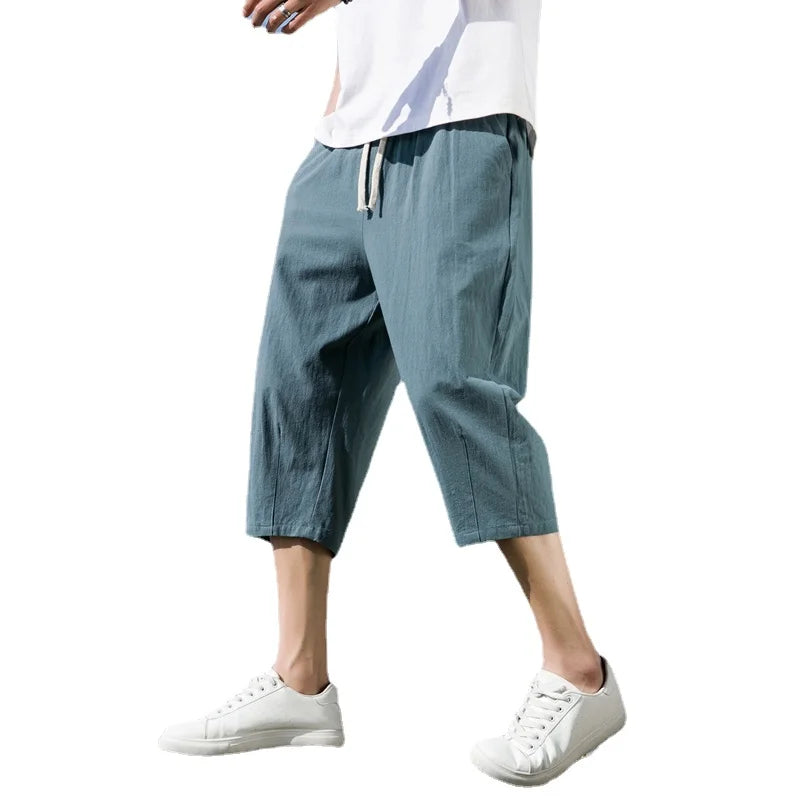 Trend Men's Shorts  Summer Solid Color Sports Casual Fashion  Outdoor Daily Beach Cropped Pants