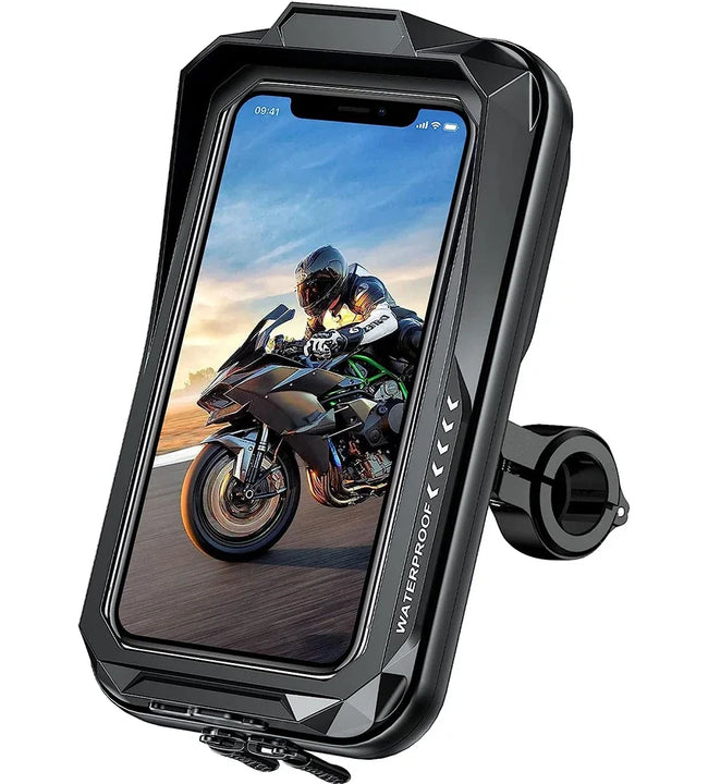 Waterproof Bike Bicycle Phone Case Universal Motorcycle Handlebar Phone Holder Stand Motorbike Scooter Cell Phone Mount Bracket