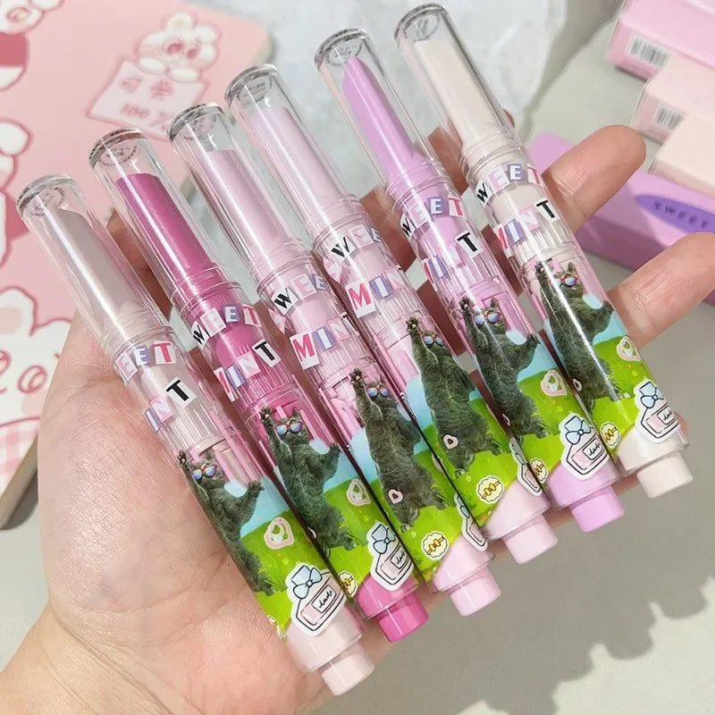 Moisturizing Jelly Mirror Lipstick Waterproof Lasting Clear Heart-shaped Solid Lip Gloss Pen Non-stick Cup Lips Tint Makeup