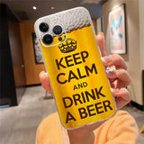 Phone Case For iphone 15 14 13 12 11 Pro Max XS Max XR X 12mini 14 Plus SE Cold Beer Case Funda Capa Cell