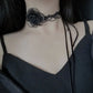 Goth Black Lace Flower To The Neck Chains Lace Choker Necklace For Women Fashion Neck Jewelry Party Gift Necklace With A Flower