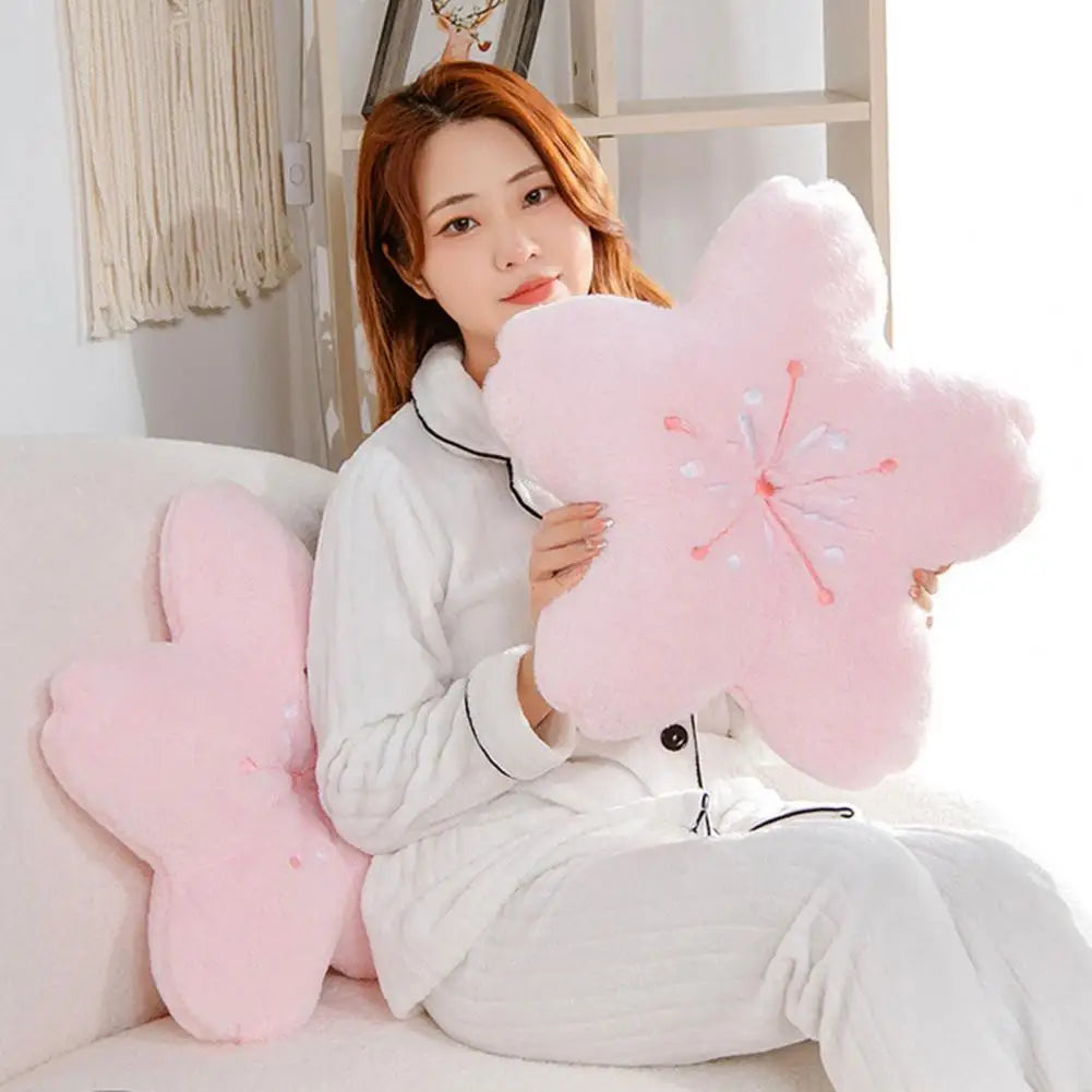 Plush Toy Portable Throw Pillow Stain-resistant Decorate  Wearable Kawaii Flower Plush Pillow