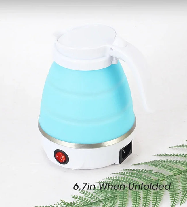 220V 0.6L Mini Folding Kettle Portable Water Heater 600W Silicone Compression Electric Kettle Home Kettle Easy To Travel