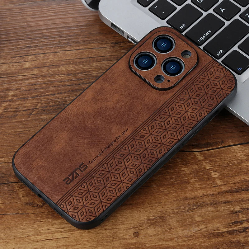 Iphone 11Case for IPhone  15 14Pro Max 13 12 11 Plus XS X XR 8 7 SE20 Luxury Leather Business Elite Shock Proof Cell Phone Cases