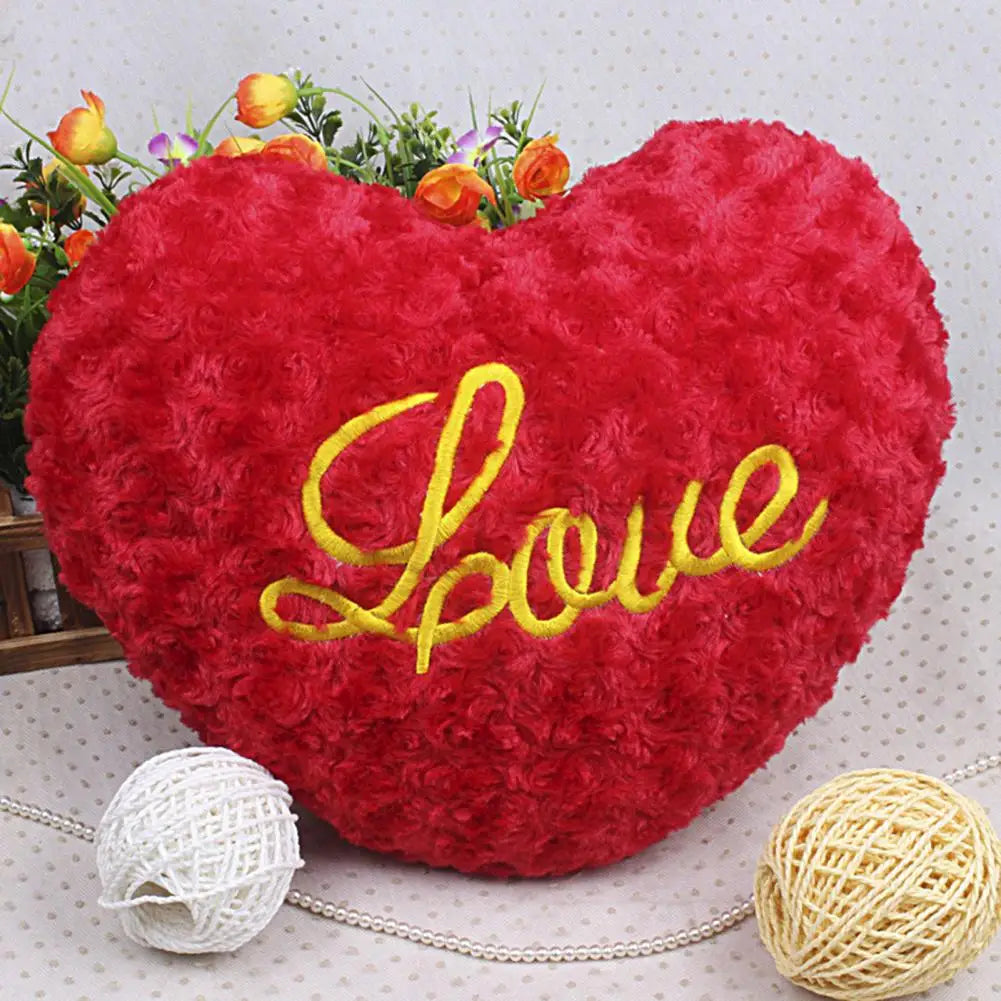 Love Heart Pillow Pp Cotton Filled Pillow Romantic Heart Shaped Plush Love Pillow for Valentine's Day Gift Soft Throw for Sofa