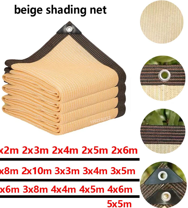 Outdoor garden sunshade net, terrace sunshade, camping sunshade net, UV protection, HDPE sunscreen fabric, sunshade