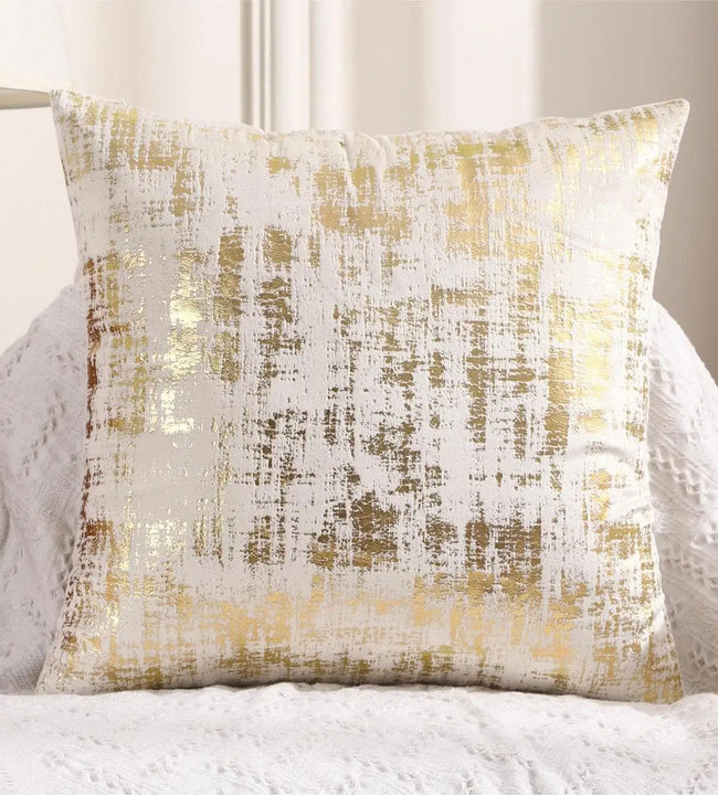 1pc Velvet Gold Printing Cushion Cover 45x45cm Decorative Throw Pillow Cover for Sofa Livingroom Decor Pillowcase