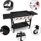 36" 4-Burner Flat Top Propane Grill/Griddle - Ideal for BBQ, Camping & Outdoor Cooking - Red