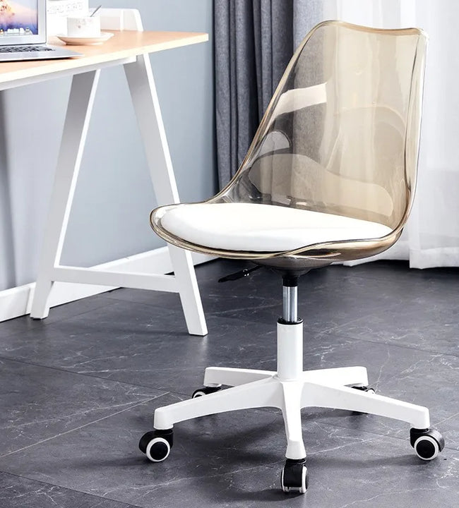 Transparent Office Computer Chair Swivel Chair Make-up Study Swivel Lift High Stool Front Desk Student Dormitory Study Chair