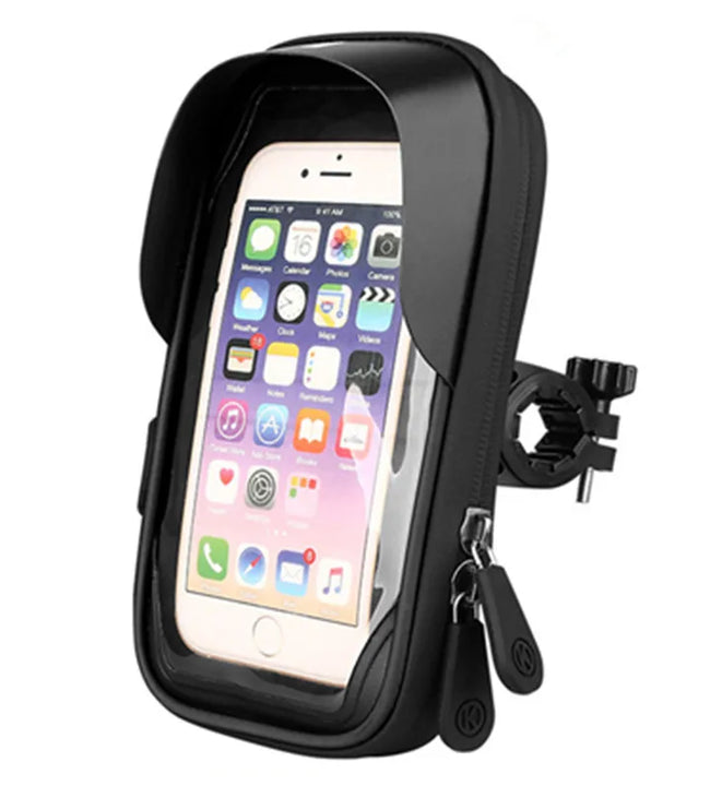 6.4 inch Waterproof Bicycle Phone Holder Stand Motorcycle Handlebar Mount Bag Cases Universal Bike Scooter Cell Phone Bracket