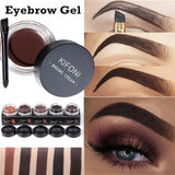 4g Eye Brow Makeup Tool  Waterproof  Long Lasting Dyed Quick Drying EyeBrow Cream 5 Color Black Brown Eyebrow with Brow Brush