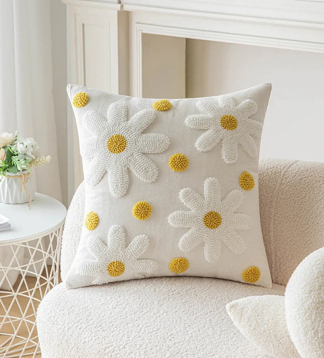 30x50/45X45cm Flower Throw Pillow Covers Square Simple Sofa Pillow Cases Stamping Waist Cushion Cover Home Bed Decor