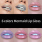 Diamond Shimmer Lip Gloss Laser Holographic Lip Gloss Liquid Lipstick Mermaid Pigment Longlasting Glitter Lip Gloss Lip Makeup