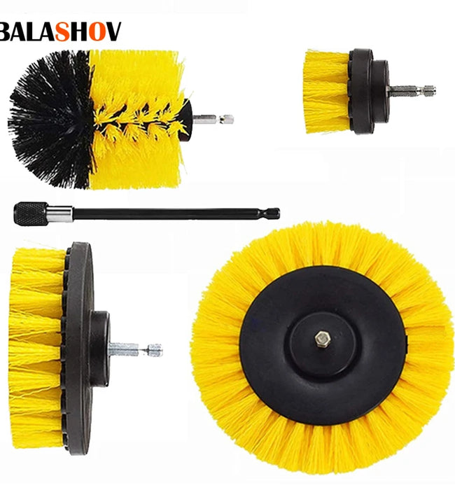 22 /3Pcs Electric Drill-Brush Kit Power Scrubber Brush For Carpet Bathroom Surface Tub Furniture Shower Tile Tires Cleaning Tool