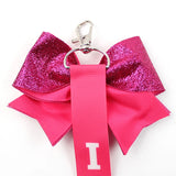 Cheerleader Gifts Colored Bowknot Keychain Pendant Rhinestones Cheer Keychain Backpack Decoration Accessories Gifts