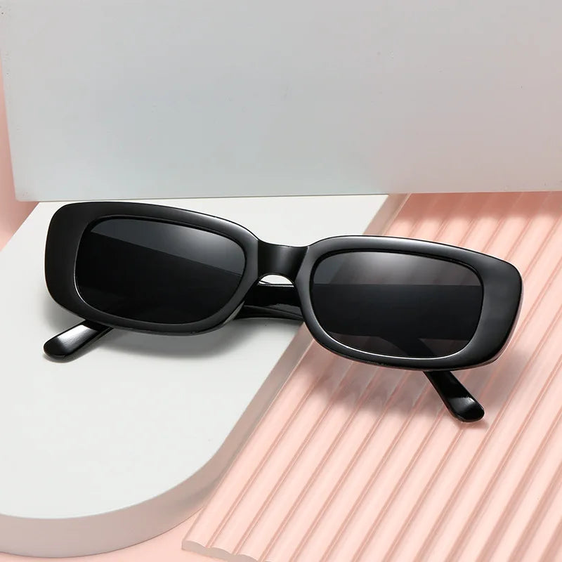 2023 New Retro Small Sunglasses Men's and Women's Fashion Trendy Vintage Popular Square Frame Rectangle Sunglasses UV Protection