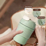 500ml 304 Stainless Steel Insulated Cup Double Drink with Cup Cover Straw Water Bottle High Temperature Resistant Mugs Cups