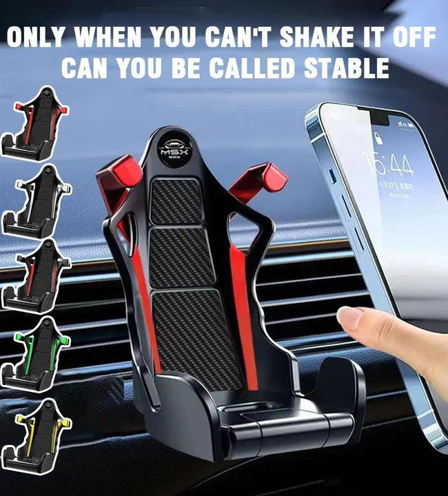 1pc Universal Car Phone Holder Racing Seat Shape Anti Shaking Cell Phone Holder Interior Ornament Car Styling Car Accessories