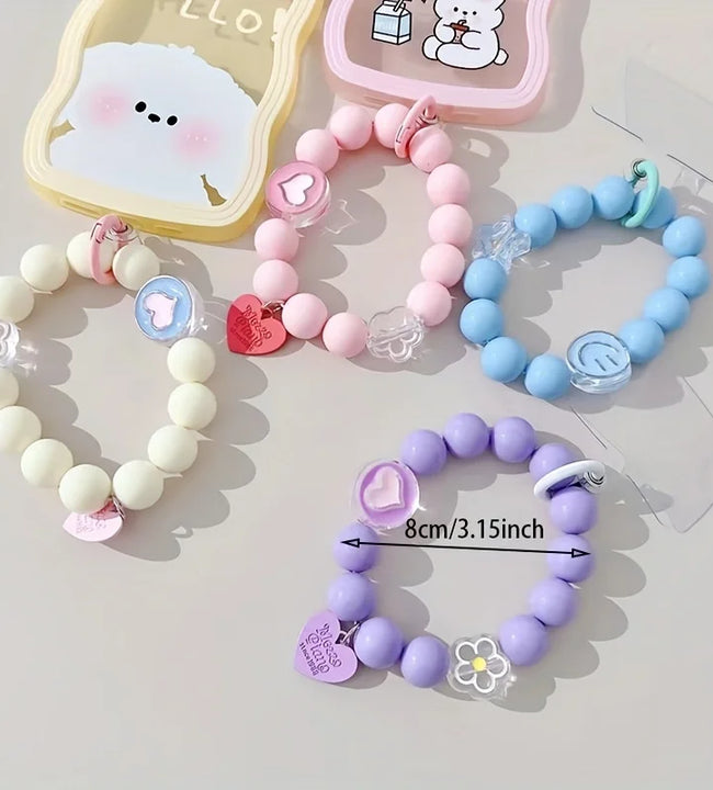 Macaron Color Mobile Phone Lanyard Wrist Strap Women's Hand-held Chain Short Anti-lost Cell Phone Case Cute Lanyard Key Pendant