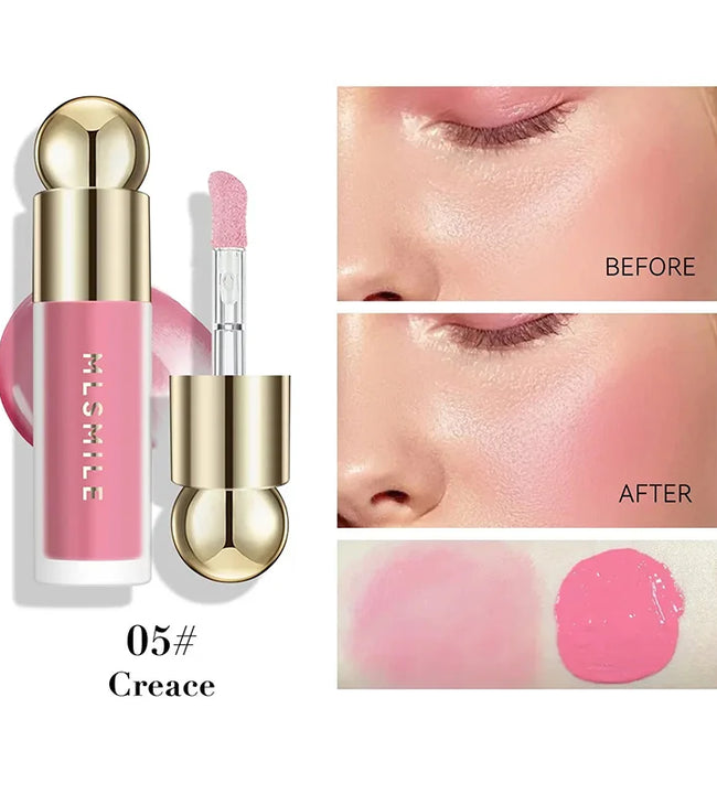 New Liquid Cheek Blush Facial Nourishing Blusher Gel Cream Multi-purpose For Eyes Lips Makeup Blush Stick Cosmetics With Sponge