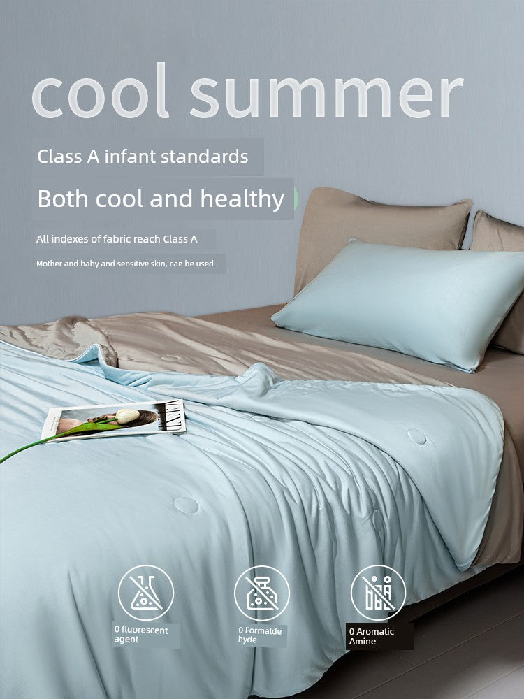 Class A Cool Antibacterial Ice Silk Thin Summer Air Conditioning Duvet