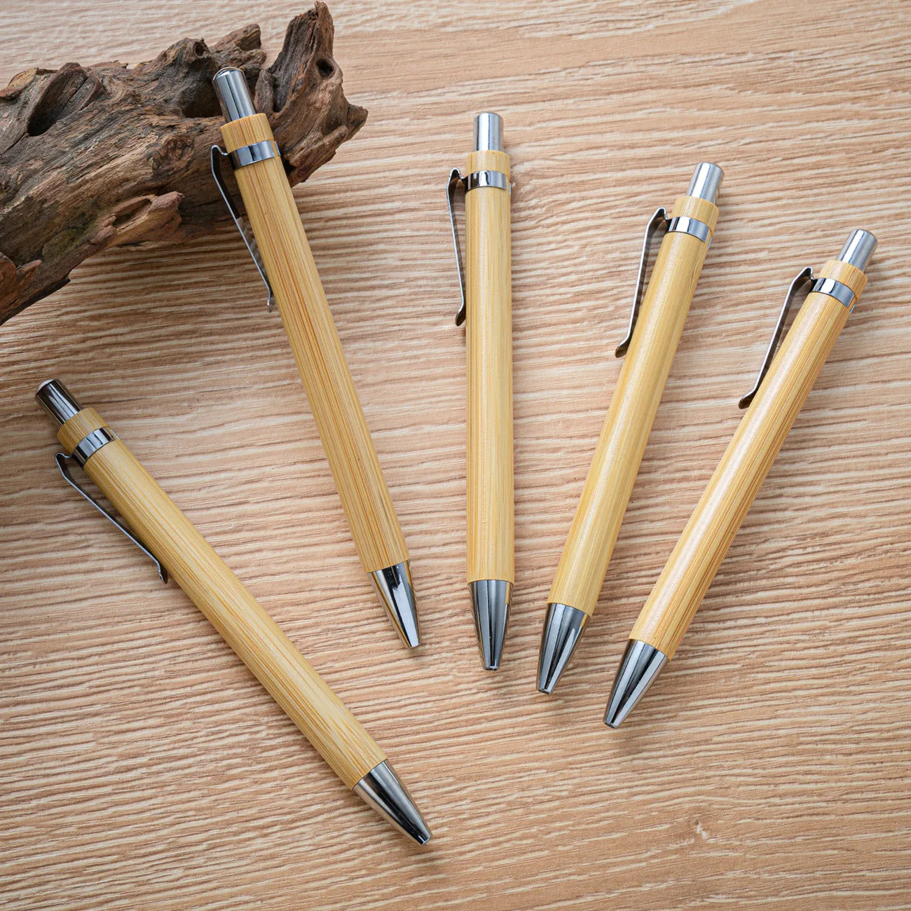 10PCS Bamboo Ballpoint Pen Stationery Party Pens Office School Supplies Business Gifts