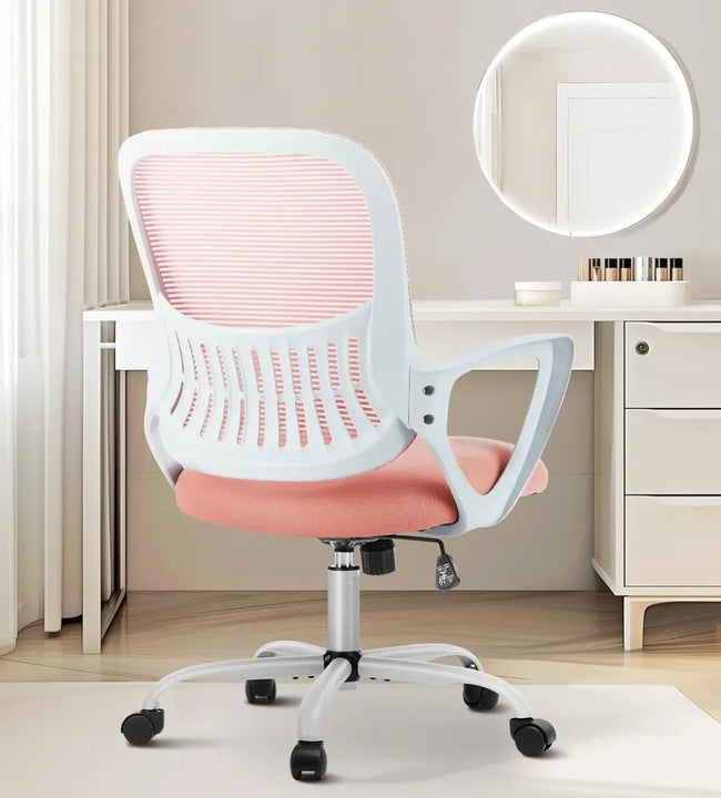 Office Computer Desk Managerial Executive Chair, Ergonomic Mid-Back Mesh Rolling Work Swivel Chairs Office Chairs)