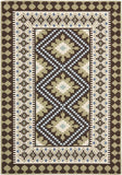 Area Rug, Chocolate & , Boho Design, Non-Shedding & Easy Care, Indoor/Outdoor & Washable-Ideal for Patio, Backyard