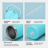 30oz Portable Thermos Cup with Straw Stainless Steel Vacuum Insulated Cup Travel Car Coffee Mug Tumbler for Ice Cold Warm Drinks