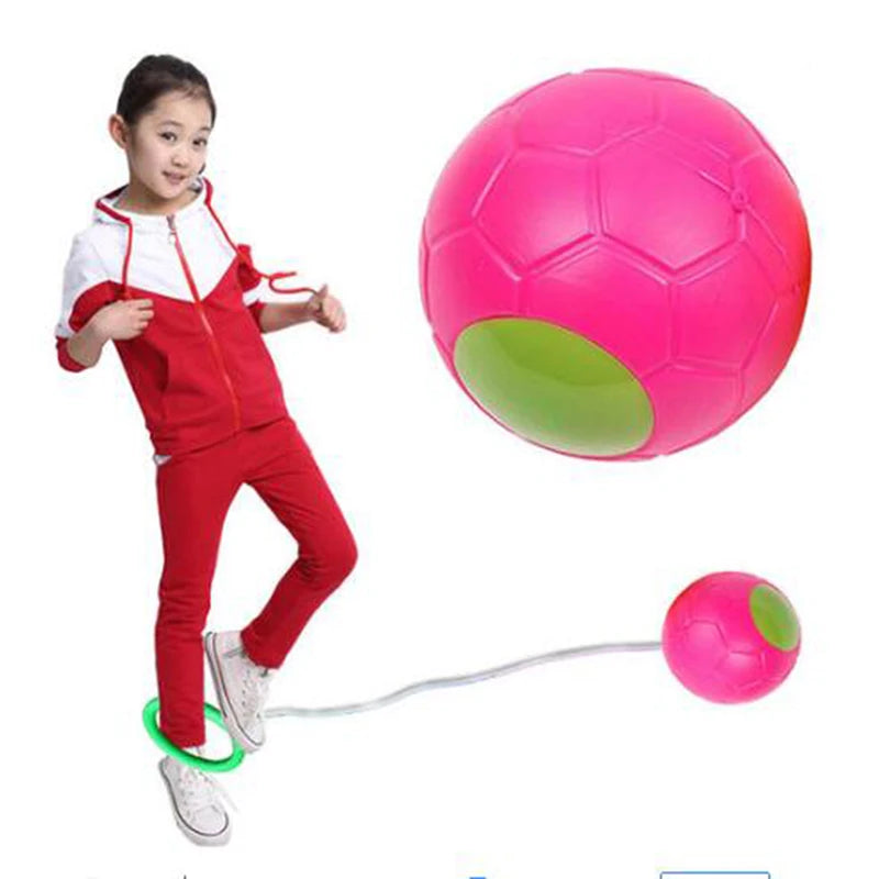 1PC Skip Ball Outdoor Fun Toy Ball Classical Skipping Toy Exercise coordination and balance hop jump playground may toy ball