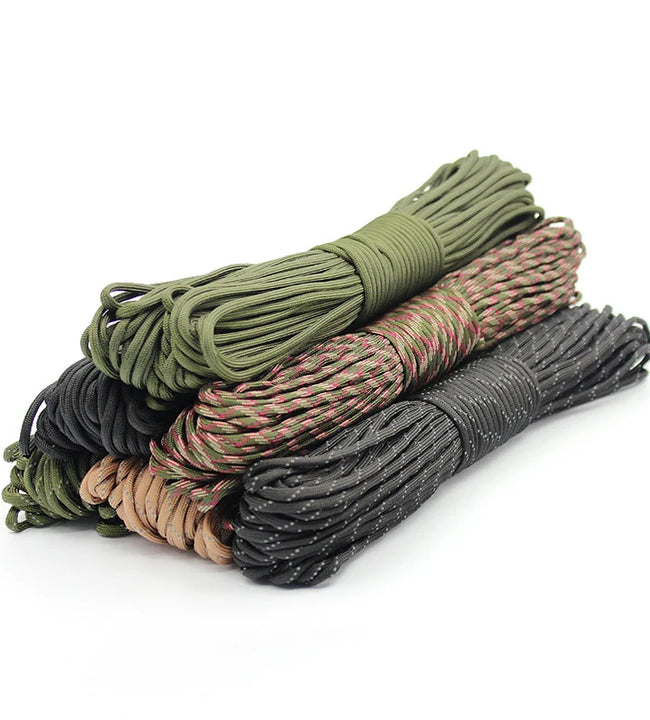 7 Cores 550 Paracord Cord 5 15 30 M Dia.4mm For Outdoor Camping Survival Lanyard Parachute Rope Hiking Tent Accessories