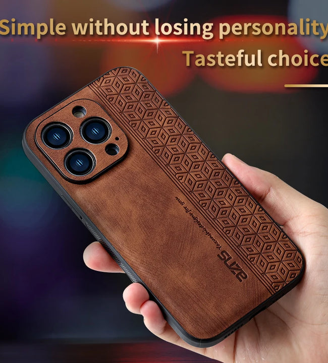 Iphone 11Case for IPhone  15 14Pro Max 13 12 11 Plus XS X XR 8 7 SE20 Luxury Leather Business Elite Shock Proof Cell Phone Cases