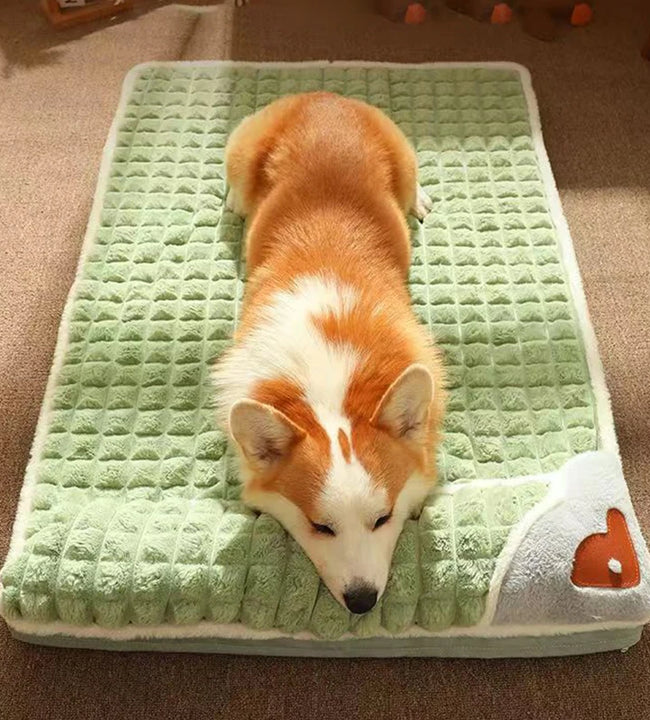 MADDEN Winter Warm Dog Mat Luxury Sofa for Small Medium Dogs Plaid Bed for Cats Dogs Fluff Sleeping Removable Washable Pet Beds