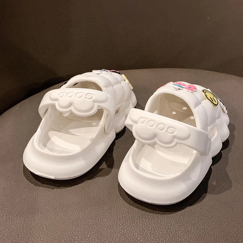 New Children Kids Girl Mules Clogs Summer Crock Garden Shoes Cartoon Beach Slippers Sandals Cave Hole Baby Shoes For Baby Boys