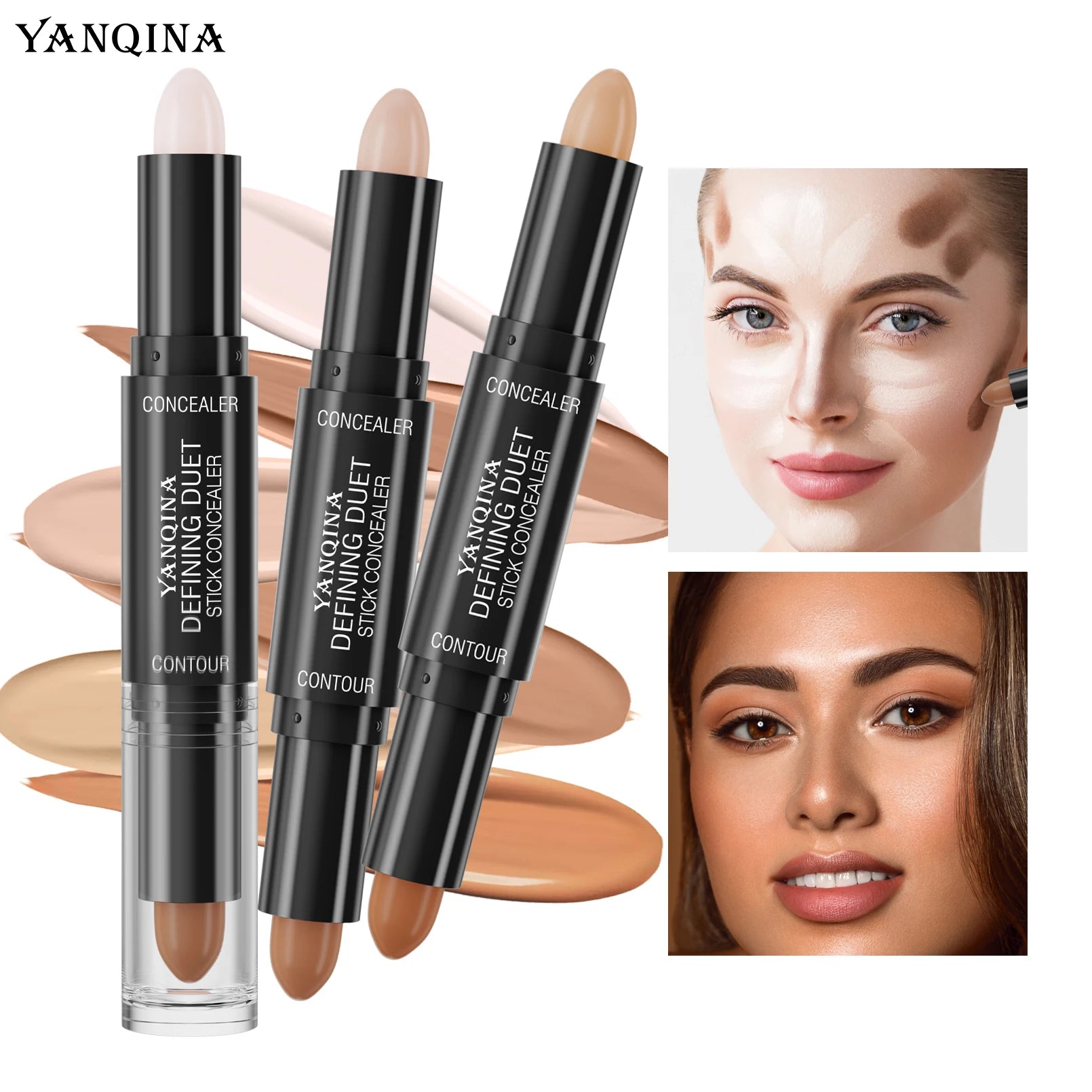 Face Foundation Concealer Pen Long Lasting Dark Circles Corrector Contour Stick Cosmetic Makeup Tools