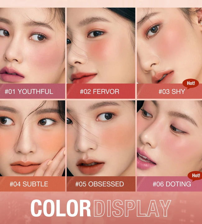 O.TWO.O Blush Makeup Stick High Pigmented Blusher Cream Sticks Waterproof Long-lasting Lip Cheek Eyess Cosmetics for Women