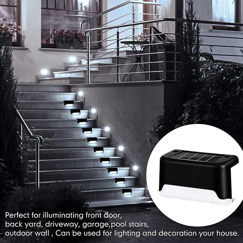 4/8/12/16/24/32PCS Solar Deck Lights Outdoor Waterproof LED Fence Lights Step Lamp for Patio Stairs Railing Garden Pathway