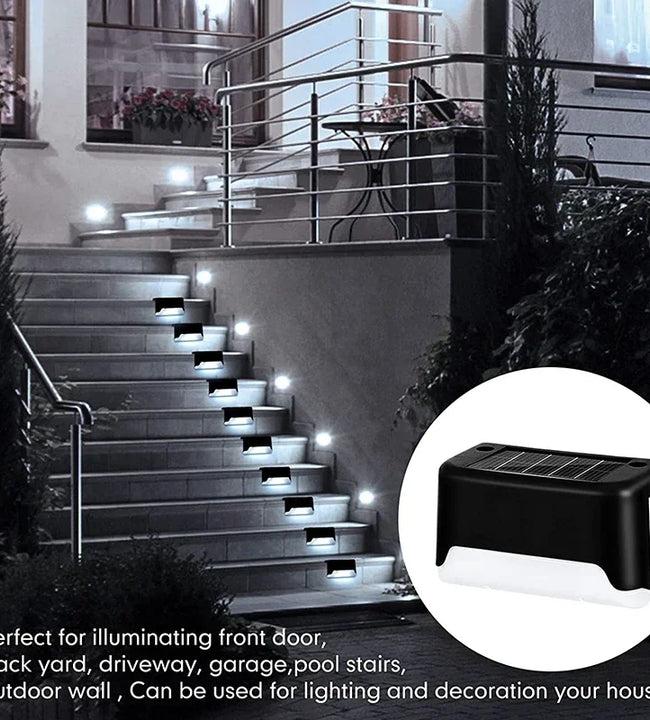 4/8/12/16/24/32PCS Solar Deck Lights Outdoor Waterproof LED Fence Lights Step Lamp for Patio Stairs Railing Garden Pathway