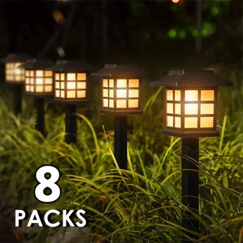 2/4/6/8Pcs Solar LED Pathway Lights Outdoor Waterproof Walkway Garden Decor Street Lamp for Landscape Yard Patio Driveway