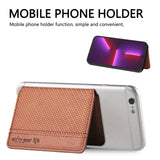 1PC PU Leather Cell Phone Card Holder Phone Multiple Cards Slot Adhesive Sticker Pocket Wallet Case Phone Stand Suporter