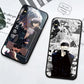 JJK Satoru Gojo Mobile Cell Phone Case for iPhone 15 14 13 12 11 XS X 8 7 6 Plus Mini Pro Max SE 2022 PC Glass Cover Funda