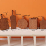 5Pcs 1:12 Dollhouse Miniature Chopping Board Cutting Board Model Kitchen Furniture Accessories For Doll House Decor Kids Toys