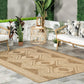 7' X 9' Outdoor Tribal Geometric Area Rug, Stain Resistant, Weather Resistant, High Traffic, Patio, Balcony