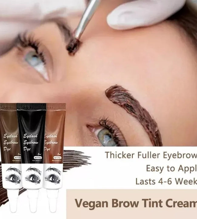 15-Minute Henna Eyelash Eyebrow Dye Tint Professional Fast Tint Easy Dye Gel Eyelash Kit Semi Permanent Eyebrows Tint Dye Makeup