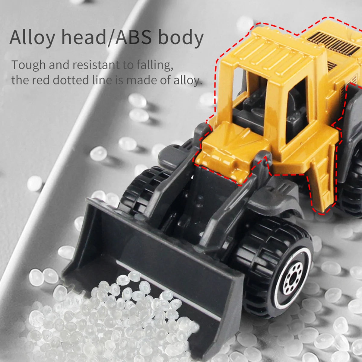 6pcs/set Alloy Engineering Truck Toy Car Classic Construction Model Vehicle Loader Tractor Excavator Toys for 3 years Boys Gifts