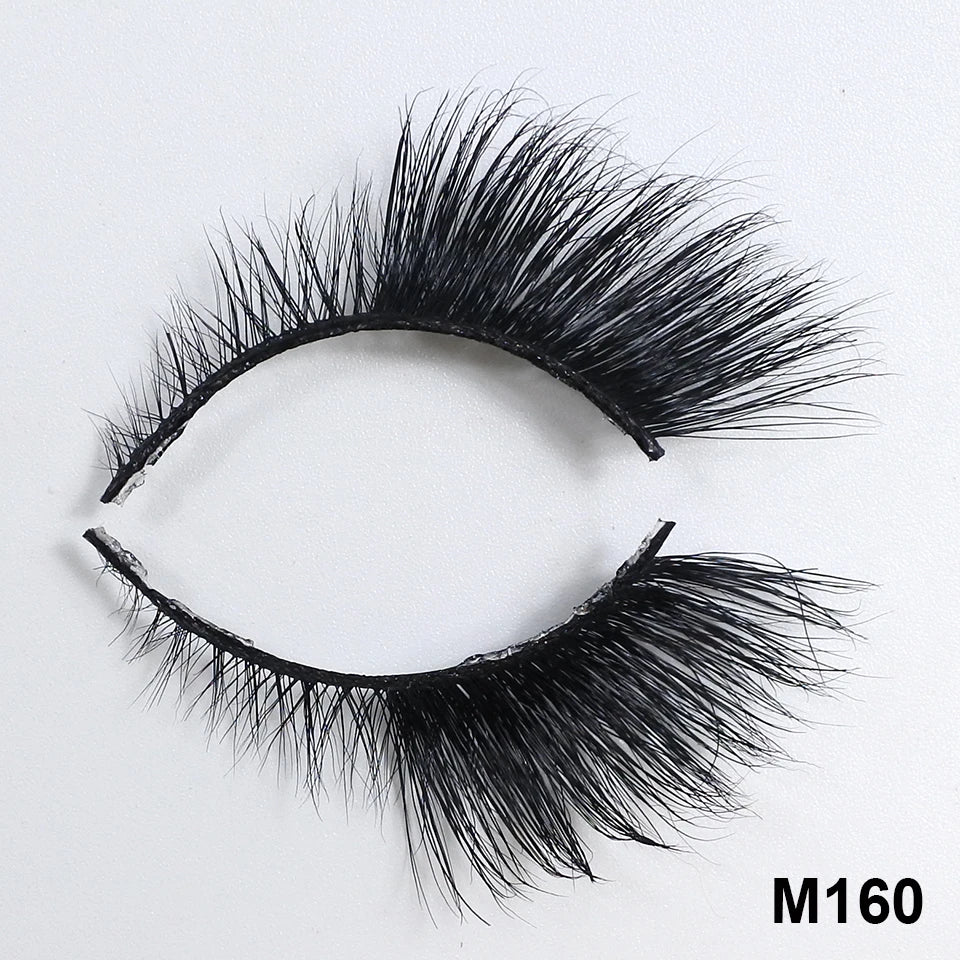 M160 NEW Winged Cat Eye Mink Lashes Handmade Wispy Natural 3D Eye Lashes Makeup