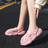 Clogs Street for Men Beach Outdoor Sandals Slippers Unisex Couple Casual Shoes Quick-Drying Pink Crock Shoes for Women Platform